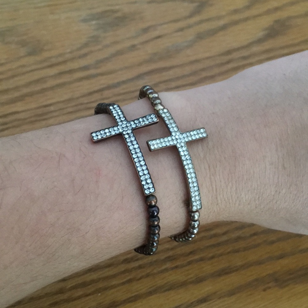 Cross studded bracelets